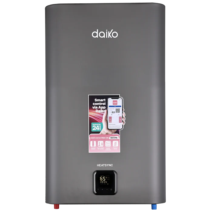 CALENTADOR DE AGUA ELÉCTRICO SMART SLIM GRIS OSCURO CON CONTROL REMOTO – 80 L